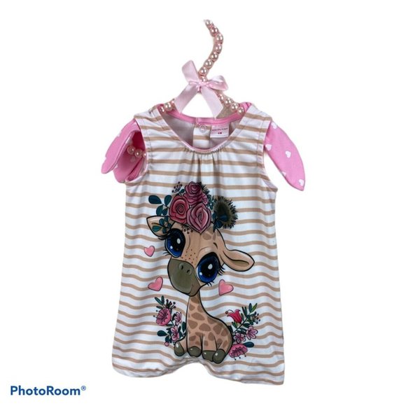 Penelope Plumm Giraffe Romper Size 3 Months - Picture 1 of 4